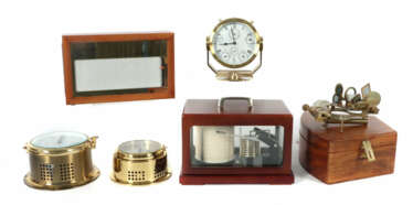 Sammlung maritime Messgeräte best. aus: Schiffsuhr ''Radiotimer'', Sch…