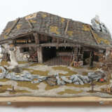 Große Krippe wohl Grödnertal, 20. Jh., tls. bemaltes Holz/Masse, offen… - photo 2