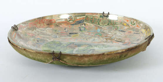 Dekorativer Zigarrenteller um 1902, Klarglas in Schalenform, rückseiti… - photo 2