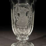 Portraitpokal Deutschland, 19. Jh., farbloses Kristallglas, dickwandig… - photo 1