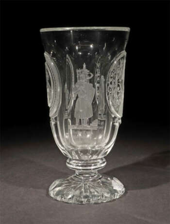 Portraitpokal Deutschland, 19. Jh., farbloses Kristallglas, dickwandig… - photo 3