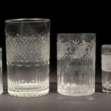 Konvolut 4 Gläser 19. Jh., farbloses Kristallglas, 3x dickwandig, Schl… - фото 1