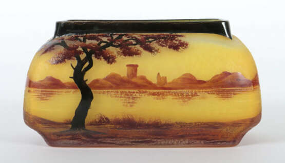 Vase mit Seelandschaft Nancea, Frankreich, Nancy, um 1900, farbloses G… - фото 2