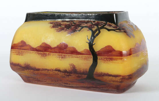 Vase mit Seelandschaft Nancea, Frankreich, Nancy, um 1900, farbloses G… - фото 4