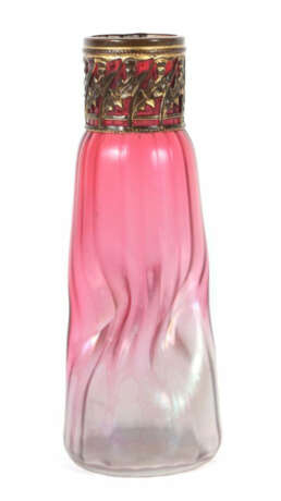 Vase mit Montur Joh. Loetz Wwe, Klostermühle, um 1920, farbloses Glas … - Foto 1 Vase mit Montur Joh. Loetz Wwe, Klostermühle, um 1920, farbloses Glas … - Foto 1