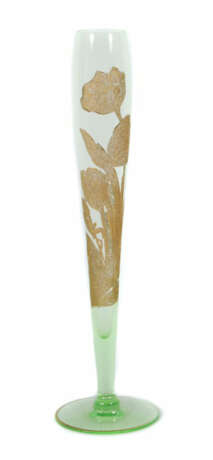 Champagnerflöte Joh. Loetz Wwe, Österreich, um 1920, annagrünes Glas, … - photo 1