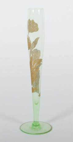 Champagnerflöte Joh. Loetz Wwe, Österreich, um 1920, annagrünes Glas, … - photo 2