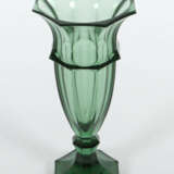 Fußvase in Grün Wohl Verreries Charles Schneider, Epinay/Seine, Frankr… - Foto 2