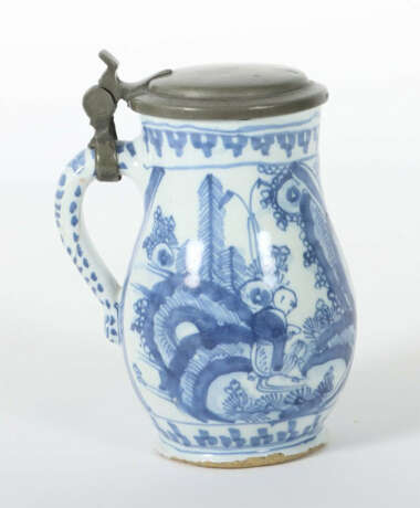 Fayence-Birnkrug Hanau/Deutschland, 18. Jh., heller Scherben, leicht g… - photo 2 Fayence-Birnkrug Hanau/Deutschland, 18. Jh., heller Scherben, leicht g… - photo 2