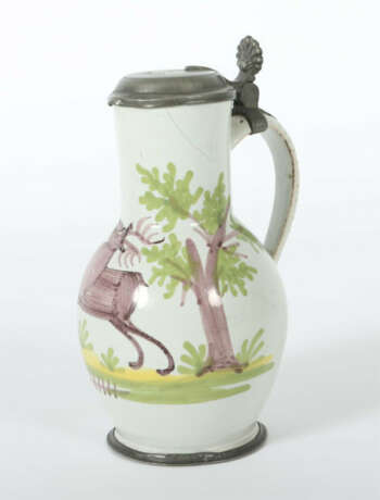 Fayence-Birnkrug Schrezheim/Deutschland, um 1830/40, heller Scherben, … - photo 2 Fayence-Birnkrug Schrezheim/Deutschland, um 1830/40, heller Scherben, … - photo 2