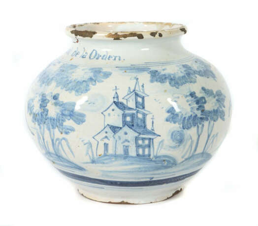 Fayence-Apothekergefäß wohl Frankreich oder Spanien, wohl vor 1800, be… - photo 1