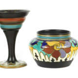 3 Vasen, 1 Kelch Gouda/Holland, u.a. Manufaktur Zuid Holland Esite & C… - photo 1