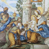 Bildplatte ''Heilige drei Könige'' Castelli, Italien um 1700, hellbrau… - photo 3