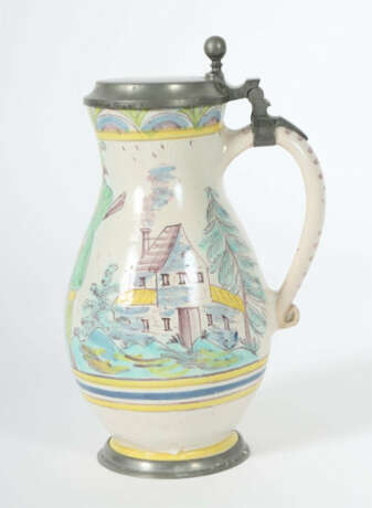 Fayence-Birnkrug Gmunden/Österreich, um 1820, heller Scherben, gebauch… - photo 2