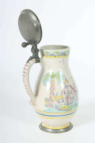 Fayence-Birnkrug Gmunden/Österreich, um 1820, heller Scherben, gebauch… - photo 3