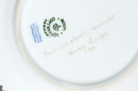 8 Brotteller mit Dekor ''Flora Danica'' Royal Copenhagen, Dänemark, 19… - Foto 4