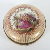 Große Deckeldose mit galantem Paar wohl Thüringen/Sachsen, um 1900, Po… - Foto 1