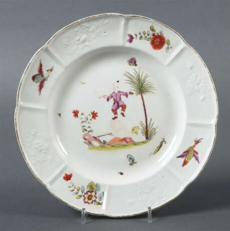 Teller mit Chinoiseriedekor Frankenthal, 1759-1762, Porzellan, polychr… - photo 1 Teller mit Chinoiseriedekor Frankenthal, 1759-1762, Porzellan, polychr… - photo 1