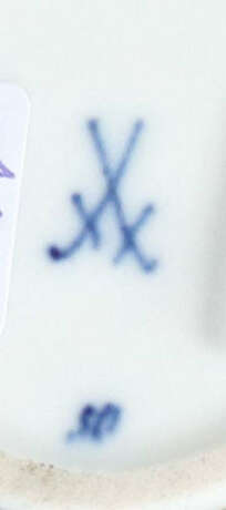 Puppen-/Miniatur-Déjeuner mit Blaumalerei Meissen, um 1850/60, Porzell… - photo 3