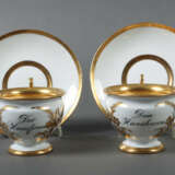 2 Dedikationstassen und Untere Meissen, um 1860/1880, Porzellan, Goldd… - photo 1