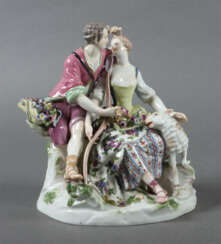 Schönheit, Johann Carl Meißen 1730 - 1805 ebenda. ''Schäfergruppe'', E…