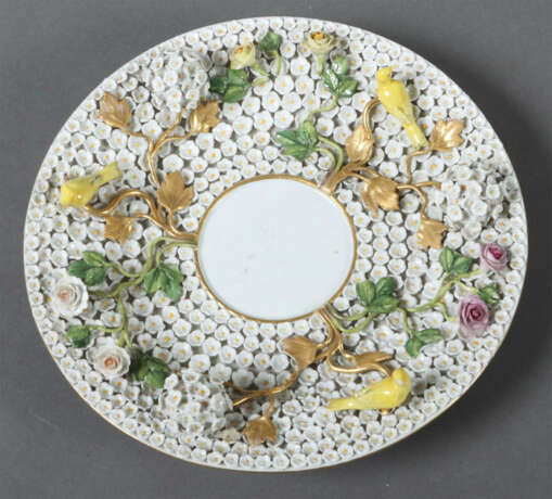 Unterschale mit Schneeballendekor für Schneeballen-Deckeldose, Meissen… - photo 1