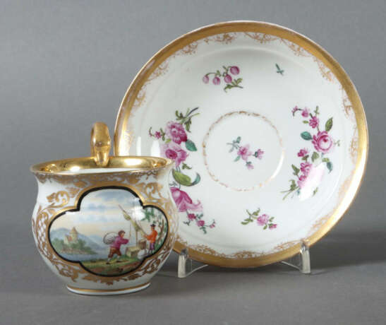 Schwanenhenkeltasse mit Unterer Meissen, 1850-1924, Porzellan glasiert… - photo 1 Schwanenhenkeltasse mit Unterer Meissen, 1850-1924, Porzellan glasiert… - photo 1