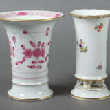 Stangen- und Trichtervase Meissen, nach 1850, Porzellan glasiert, die … - photo 1