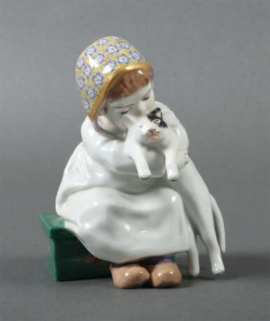 Hentschelkind mit Katze Meissen, Entwurf Konrad Hentschel 1905, Ausfüh… - photo 1 Hentschelkind mit Katze Meissen, Entwurf Konrad Hentschel 1905, Ausfüh… - photo 1
