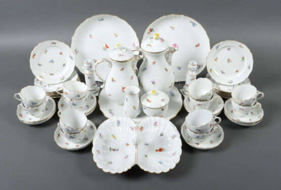 Kaffeeservice ''Streublume'' für 12 Personen mit Tischzier Meissen, na… - Foto 2