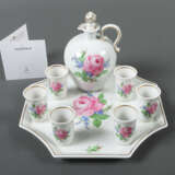 Schnapsservice mit Rosendekor Meissen, nach 1934, Weißporzellan glasie… - фото 2