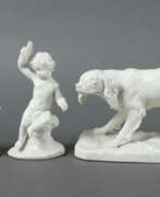 Produktkatalog. 4 Figuren Porzellanmanufaktur Nymphenburg, nach 1900, unbemalte, glasi…