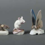 4 Tierfiguren 1. Hälfte 20. Jh., Porzellanmanufaktur Nymphenburg: 1x s… - photo 1