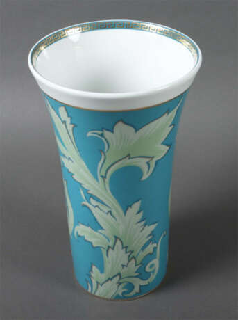 Versace-Vase ''Arabesque'' Rosenthal, Ende 20. Jh., Porzellan glasiert… - Foto 2