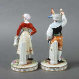 2 Figuren Porzellanfabrik Schierholz /Plaue, ab 1950, ene Dame mit Kru… - Foto 2