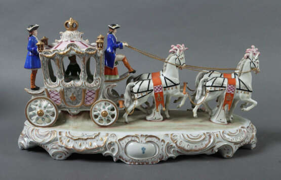 Große Rokoko-Vierspänner-Kutsche Sitzendorf, Thüringen, nach 1918, Por… - фото 3