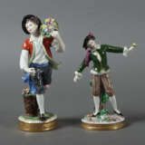 2 Figuren Sitzendorf, Gebr. Vogt. nach 1930, Rosenkavalier auf Landsch… - фото 1