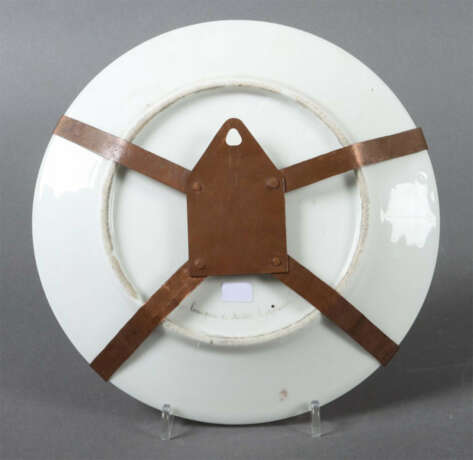 Teller mit Vogelmotiv wohl Frankreich, um 1850/60; runde Form die Fahn… - photo 2