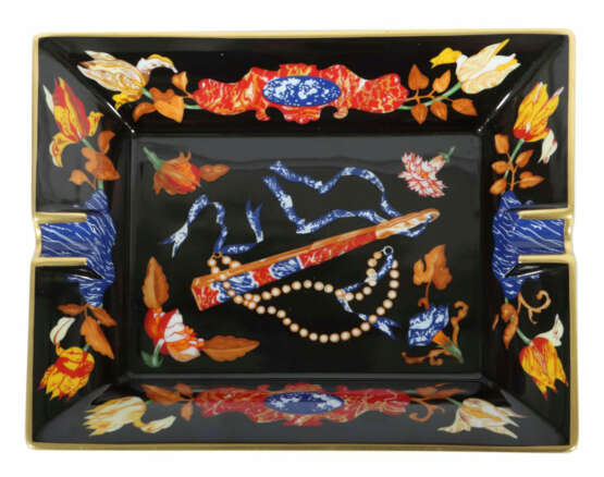 Aschenbecher Hermès, Frankreich, 1980-1989, Porzellan, Rechteckform mi… - фото 2