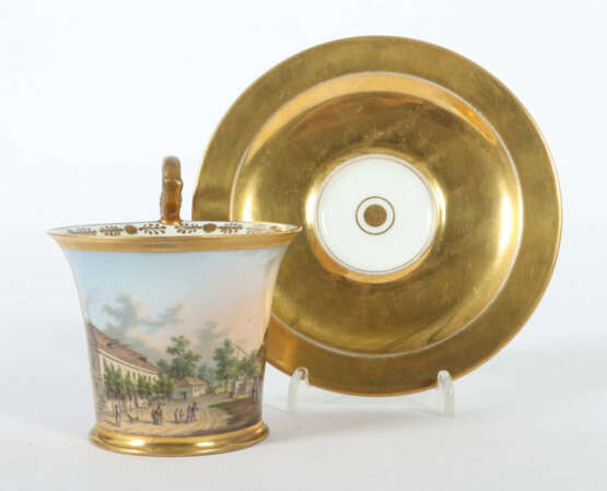 Ansichtentasse ''Pischtyan'' und Untere Wien, 1824, Porzellan, polychr… - photo 1