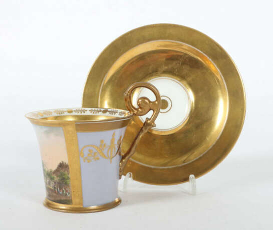 Ansichtentasse ''Pischtyan'' und Untere Wien, 1824, Porzellan, polychr… - photo 2