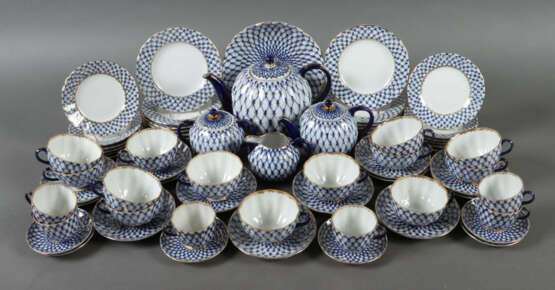 Kaffee-/Teeservice ''Kobaltnetz'' für 6 und 12 Personen Lomonosov, nac… - photo 2