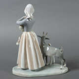 Ziegenhirtin Lladro, Spanien, ''Hirtin'', mit 2 Ziegen und einen Zickl… - фото 2