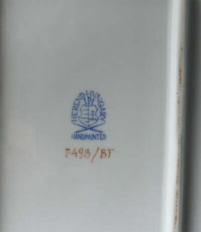 Achteckiges Durchbruch-Tablett Herend, Ungarn, 1960er/70er Jahre, Porz… - фото 2