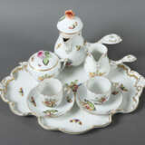 Herend-Mokka-Tête-à-tête mit Vogel- und Insektenmalerei Ungarn, 20. Jh… - photo 2