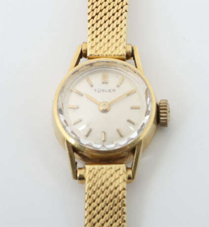 Damenarmbanduhr 1970. Jhr., Marke Türler, Gelbgold 750, ca. 23,2 g, pu… - photo 1