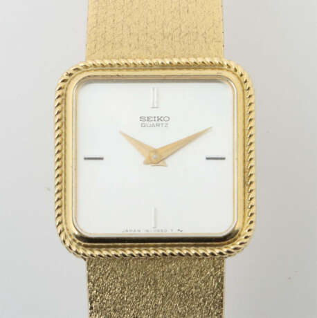 Damenarmbanduhr Modern, Marke Seiko, Gelbgold 750, punziert, ges. ca. … - photo 1