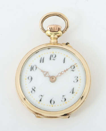 Damentaschenuhr Mitte 20. Jhr., Gelbgold 585, punziert, Innendeckel Me… - photo 1