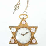 Taschenuhr in Gehäuse Modern, Taschenuhrobjekt in Sterngehäuse mit blü… - photo 1