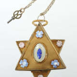 Taschenuhr in Gehäuse Modern, Taschenuhrobjekt in Sterngehäuse mit blü… - photo 3